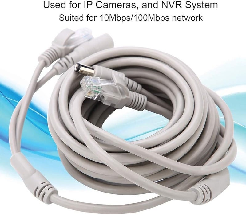 5M Poe Ethernet Cable Kit For IP Cameras NVR CCTV With Integrated Power Supply - Image 4